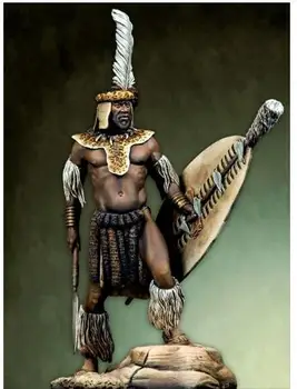 Новый в разобранном виде 1/24 75 мм ДРЕВНИЙ СОЛДАТ зулусский воин человек Фигурка из смолы Неокрашенная модель Комплект