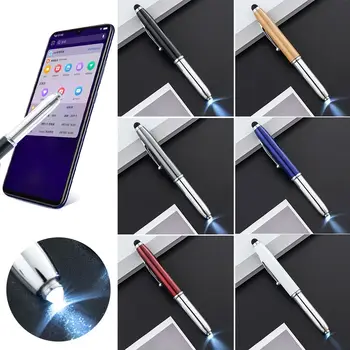 3ШТ сенсорных гаджетов 3-в-1 со светодиодной подсветкой Шариковая ручка Многофункциональная ручка для наружного использования Емкостная ручка