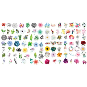200 Шт Наклеек с цветами растений, Канцелярский Блокнот, Чемодан, водонепроницаемый Декоративный альбом для вырезок