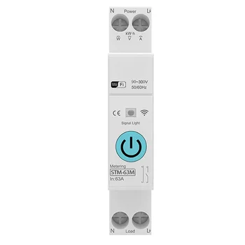 Умный WIFI DIN Smart Switch С Дозатором Для Домашнего Автоматического Выключателя с Дистанционным Управлением Tuya С Дозирующим Выключателем Security Protect