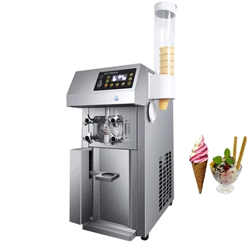 Коммерческая машина для мягкого мороженого, Настольная машина для приготовления мороженого в виде сладких рожков, Машина для приготовления мороженого 220V 110V