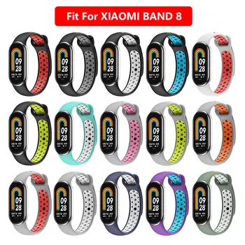 Цветной ремешок для часов Mi Band 8, сменный ремешок для браслета, браслет для Xiaomi Band8, аксессуары для часов XIAOMI