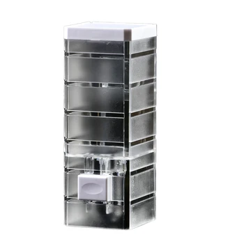 Инновационный настенный дозатор мыла прозрачной емкостью 250 мл с ручным управлением, идеально подходящий для ванных комнат и домашнего использования