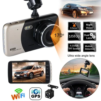 Автомобильный Видеорегистратор WiFi Full HD 1080P Dash Cam Drive Видеомагнитофон Черный Ящик Ночного Видения Auto Dashcam Автомобильные Аксессуары Камера Автомобиля GPS