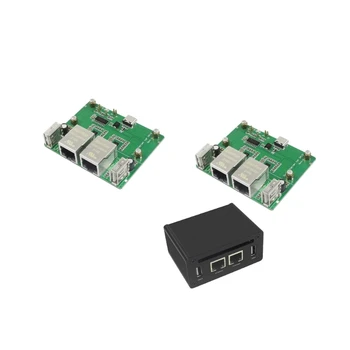 Двойная плата расширения Ethernet USB-концентратор для RaspberryPi 2 Вт Дополнительный корпус Новый и улучшенный