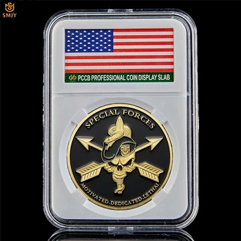 Предметы коллекционирования США Военный Значок Зеленые Береты Профессиональный Спецназ Liberty Challenge Token Coin W /PCCB