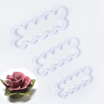 3ШТ Пластиковые формы для художественной резки керамики 3D Роза / Цветок Гвоздики, быстро изготовленные из полимерной глины, Инструмент для изготовления керамических штампов ручной работы