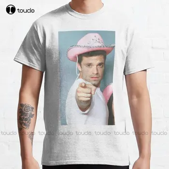 Классическая футболка Себастьяна Стэна, изготовленные на заказ футболки Aldult для подростков, унисекс с цифровой печатью, Забавная уличная одежда с рисунком Xs-5Xl