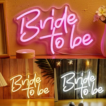 Chi-buy LED Neon Bride To Be С Питанием От USB Неоновые Вывески Night Light 3D Wall Art & Game Room Спальня Декор Гостиной Вывески Для Ламп
