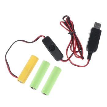 Портативная батарея типа АА USB Кабель с ВКЛЮЧЕНИЕМ ВЫКЛЮЧЕНИЕМ для Радио со светодиодной подсветкой