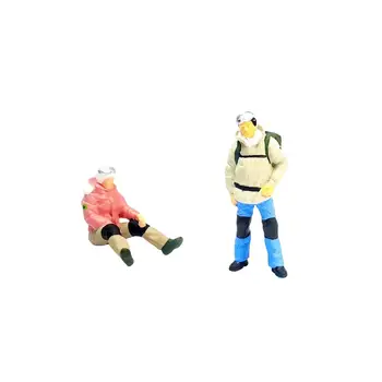 2 Штуки 1/87 Миниатюрная сцена Люди Крошечные люди Игрушки Моделирование Миниатюрная игрушка Фигурки скалолазов для кукольного домика своими руками