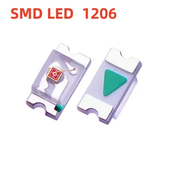500шт 1206 SMD LED Красный Зеленый Синий Желтый Розовый Белый УФ-светодиодная лампа Бусины Свет 3216 светодиодов Высокое яркое качество