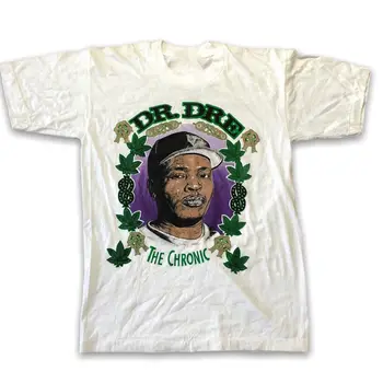 1990-е годы, футболка Dr Dre - The Chronic белого цвета с коротким рукавом FA1207