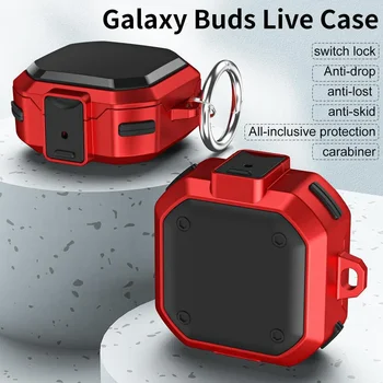 Чехол из углеродного волокна для Samsung Galaxy Buds Live, беспроводные наушники, безопасный замок из ТПУ, защита, броня с пряжкой, 2Pro