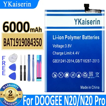 YKaiserin BAT1919084350 Аккумулятор 6000 мАч для Мобильного телефона DOOGEE N20 N20Pro N20 Pro Bateria + Бесплатные Инструменты