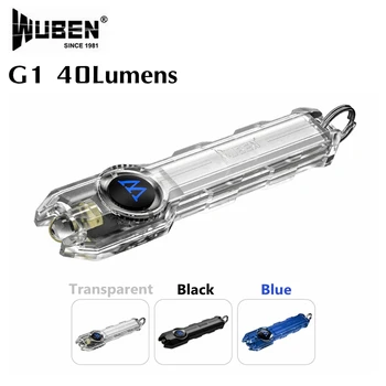 WUBEN G1 Mini Keychain Lights Перезаряжаемый Фонарик с 40 Люменами IP65 Водонепроницаемый Фонарь Ультралегкий Факел Для Кемпинга EDC