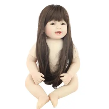 Кукла Реборн 22-дюймовая имитация куклы-девочки Обнаженная Детская одежда Может быть свободно соединена с куклой Реборн