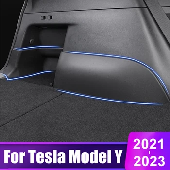 Для Tesla Model Y 2021 2022 2023 Боковые ограждения багажника автомобиля ABS полное покрытие поверхности Защита углов корпуса Аксессуары