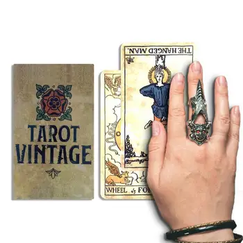 Старинные Карты Таро для гадания на судьбу, колода Таро для семейной вечеринки, игральные карты для настольных игр, английские карты оракула для начинающих