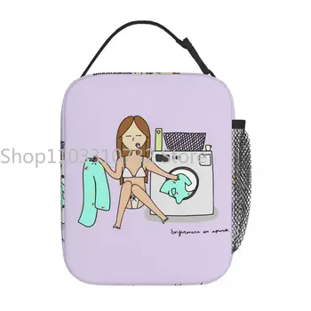 Изолированная сумка для ланча Nurse Enfermera Product Lunch Food Box INS Модный термос-холодильник для ланча в школу