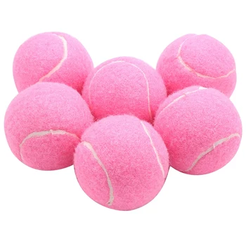 6 шт. в упаковке Розовые теннисные мячи, Износостойкие Эластичные Тренировочные мячи, 66 мм, для начинающих, тренировочный теннисный мяч для клуба