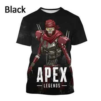 Стрелялка Apex Legends, Графическая футболка С 3D принтом, Мужская футболка с коротким рукавом и круглым вырезом, Большие размеры, Футболки в стиле Хип-хоп, Уличная одежда