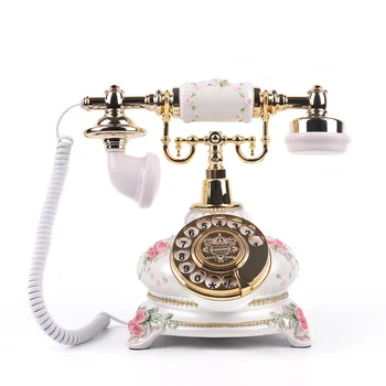 CHEETA White Classic Винтажный белый поворотный антикварный телефон аудио гостевая книга телефон для записи сообщений свадебный телефон