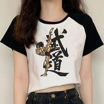 футболка baki мужская уличная одежда Футболка с японским комиксом мужская одежда harajuku с графическим рисунком