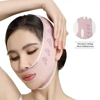 V-образная подтяжка лица, маска для сна для коррекции фигуры, Дышащая тонкая маска для лица, пояс для подтяжки лица, средство для ухода за кожей