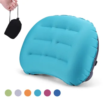 Сверхлегкая надувная подушка для кемпинга, пеших прогулок, дорожных подушек, удобной надувной подушки для поддержки поясницы в самолете, альпинизма