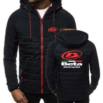 2023 Мужские новые осенние модные Beta Racing для мотокросса С логотипом мотоцикла, повседневные теплые куртки на молнии с капюшоном в стиле пэчворк, пальто