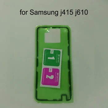 Для Samsung Galaxy J4 + J4 Plus 2018 J415 J415F J415FN Рамка Корпуса Телефона Задняя Крышка Клейкая Лента Для Крышки Батарейного Отсека Наклейка