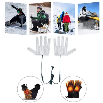 Перчаточный коврик с USB подогревом, зимние теплые перчатки с 5 пальцами, грелка, электронагревательная пленка, перчатка для катания на лыжах, прост в использовании