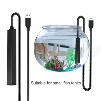 Практичный нагреватель для аквариума, заряжающийся через USB, стабильный термостат, нагреватель для аквариума с морской водой, гаджет для нагревательного стержня для аквариума с пресноводными рыбами
