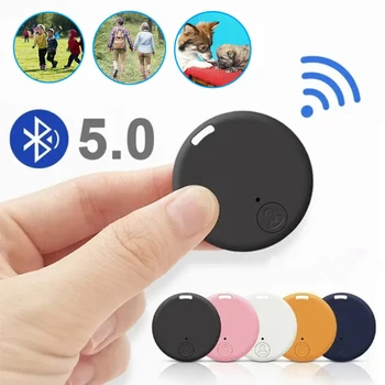 Мини-GPS-трекер Bluetooth 5.0 Устройство защиты от потери, сумка для домашних животных, кошелек, отслеживание для IOS / Android, умный искатель, Локатор, аксессуары