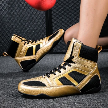 Роскошные Боксерские Туфли для Мужчин и Женщин Профессиональная Боксерская Спортивная Обувь Удобная Борцовская Обувь Летная Спортивная Обувь
