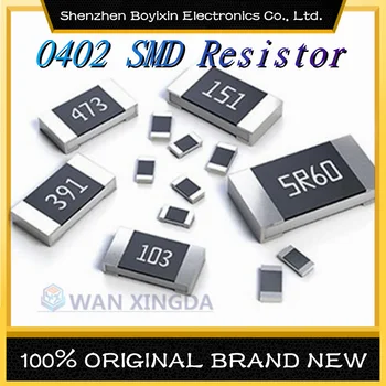 100шт SMD 0402 1% Высокоточный Резистор 1R 2R 3R 4R 5.6R 10R 20R 30R 40R 56R 68R 82R 0.1R 100R 220R 470R 1K 10K 20K 33K 82K