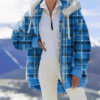 Стильное зимнее пальто Градиентная Очень теплая верхняя одежда Контрастных цветов Зимнее пальто