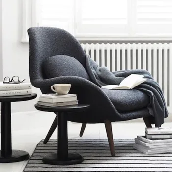 Индивидуальное кресло Nordic fabric tiger, художественное кресло для отдыха, индивидуальная гостиная, кресло для приема гостей отеля, спинка для отдыха, бархат