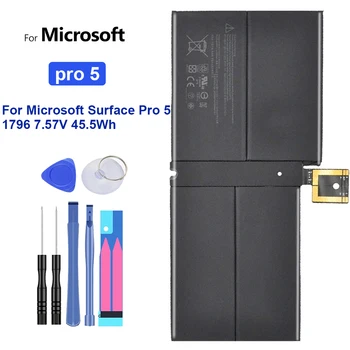 5940 мАч Высококачественная Сменная Батарея Для Microsoft Surface Pro 5 Pro5 1796 Аккумуляторные Батареи Для Планшетов Серии 7,57 В 45,5 Втч