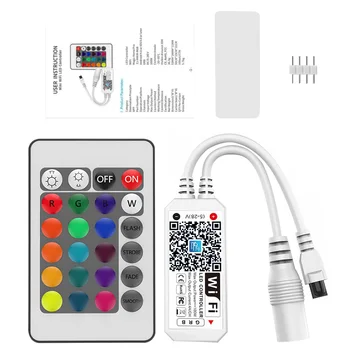 WiFi Smart LED Инфракрасный Контроллер Освещает Стрип-бар 24 Клавишами Красочного RGB App Remote Control