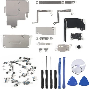 Детали крышки кронштейна внутренней металлической пластины для iPhone X XR XS 11 12 Pro Max Mini Для замены на полный набор инструментов для ремонта винтов
