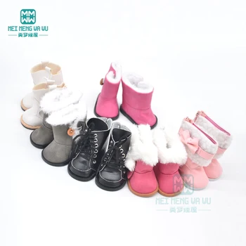 7 см Мини-обувь для куклы подходит для 43 см кукол-новорожденных и американских кукольных аксессуаров Шерстяные сапоги, высокие сапоги