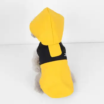 Практичный дождевик для собак, удобная застежка-лента, яркий цвет, закрывающий все тело, Многослойный плащ с капюшоном по краям