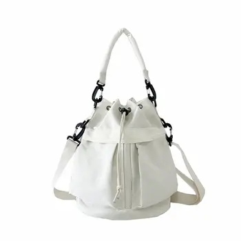 Модные женские сумки, водонепроницаемые нейлоновые сумки через плечо, сумки через плечо большой емкости для женщин, переносная сумка-мешок на шнурке
