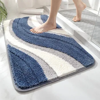 Абсорбирующий коврик для ног в домашней ванной, вход в туалет, быстросохнущий ковер, нескользящий коврик для унитаза, коврик для ванной комнаты, коврик для ванной комнаты