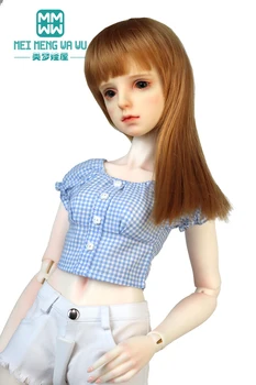 Подходит для 58-60 см 1/3 SD Куклы игрушки Кукла с шариковыми соединениями Модная клетчатая рубашка супер короткие горячие брюки Подарок для девочки