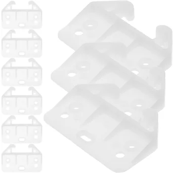20 Комплектов Белых подвесных мебельных аксессуаров, Направляющие для замены ящиков, Детали для нижнего крепления, Направляющие для шкафа из полипропилена