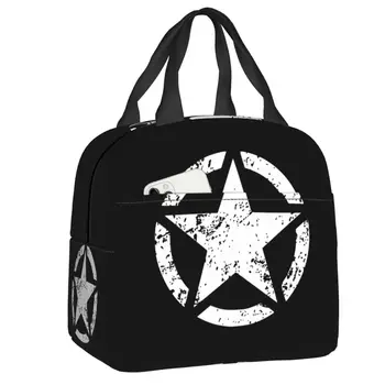 Военно-тактические армейские звездные Изолированные сумки для ланча для женщин, мужчин, Герметичный Теплый Кулер, термос для ланча для детей, школьников