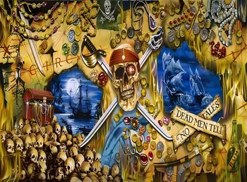 Фоны с изображением черепа пиратского корабля Джонсона и карты, высококачественная компьютерная печать, принадлежности для вечеринок, фоны для фотостудии